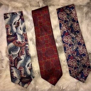 PIERRE BALMAIN Set of 3 Paisley Patterned Silk Tie